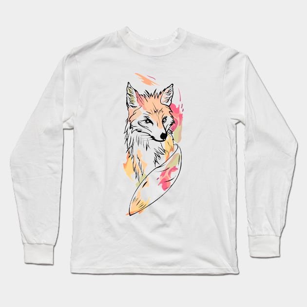 Fox Spot Long Sleeve T-Shirt by GingerCurbic